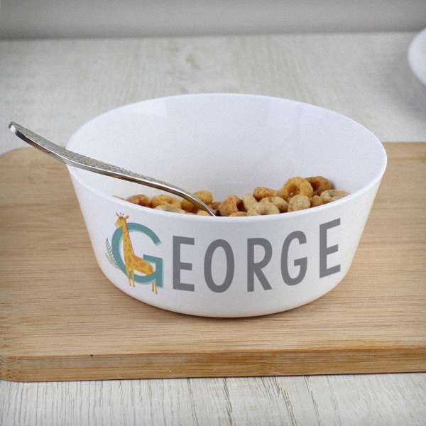 (image for) Personalised Animal Alphabet Plastic Bowl - Click Image to Close
