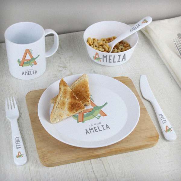 (image for) Personalised Animal Alphabet Plastic Plate - Click Image to Close