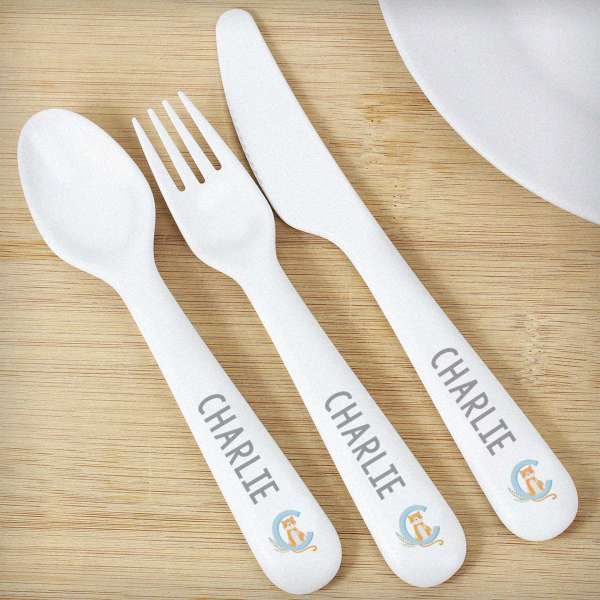 (image for) Personalised Animal Alphabet Plastic Cutlery - Click Image to Close