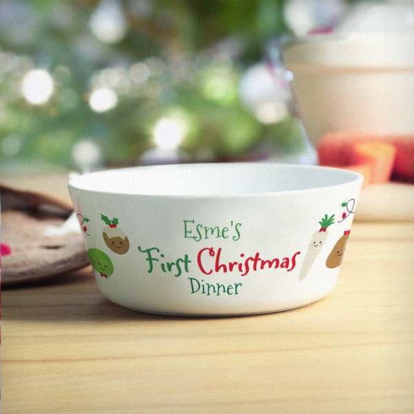 (image for) Personalised 1st Christmas Dinner Plastic Bowl - Click Image to Close