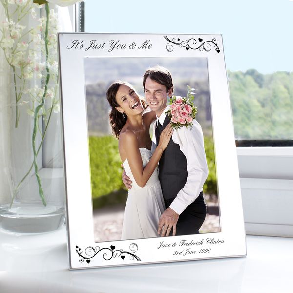 Modal Additional Images for Personalised Silver 5x7 Black Swirl Photo Frame