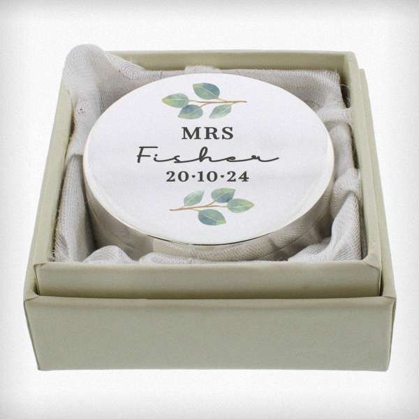 Modal Additional Images for Personalised Botanical Ring Box