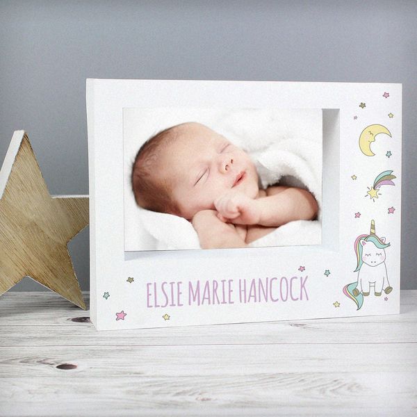 Modal Additional Images for Personalised Baby Unicorn 7x5 Box Photo Frame