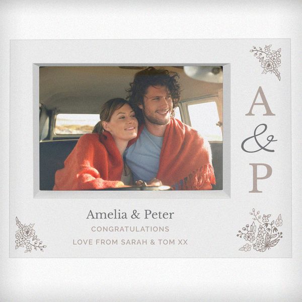 (image for) Personalised Couples Initials 7x5 Box Photo Frame - Click Image to Close