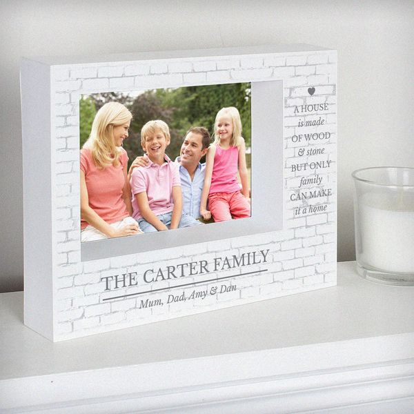 (image for) Personalised Family 7x5 Box Photo Frame - Click Image to Close