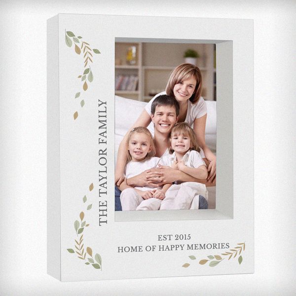 Modal Additional Images for Personalised Fresh Botanical 5x7 Box Photo Frame