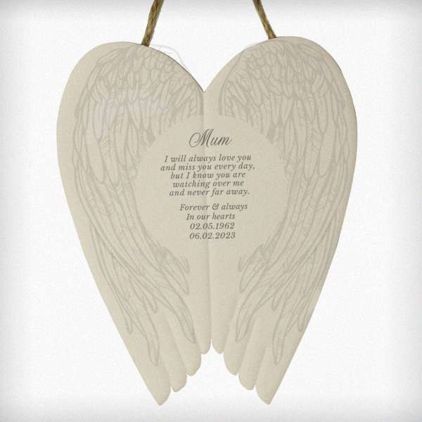 Modal Additional Images for Personalised In Loving Memory Ceramic Wings