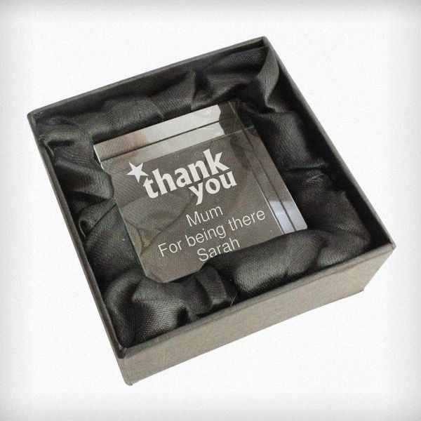Modal Additional Images for Personalised Thank you Large Crystal Token