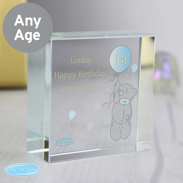 Modal Additional Images for Personalised Me To You Balloon Large Crystal Token