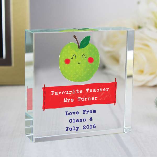 Modal Additional Images for Personalised Happy Apple Large Crystal Token