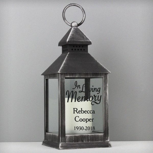 Modal Additional Images for Personalised In Loving Memory Rustic Black Lantern