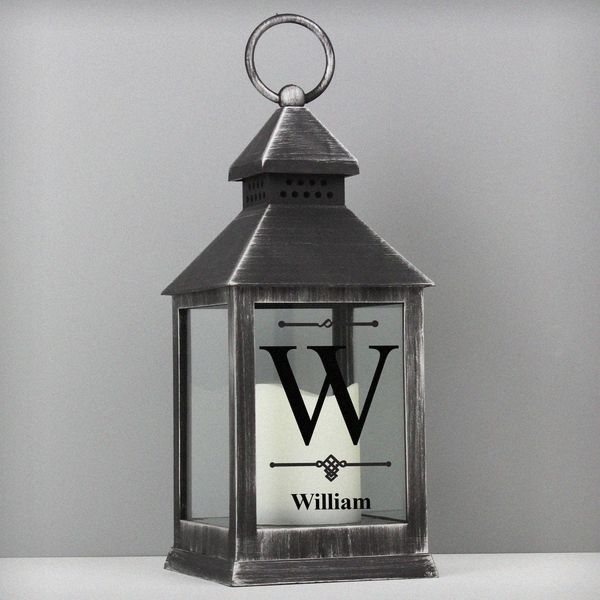 Modal Additional Images for Personalised Initial Rustic Black Lantern