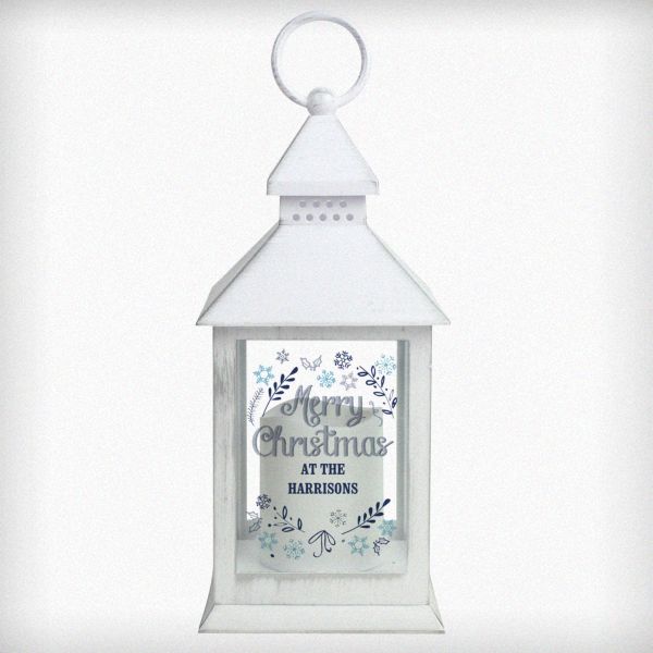 Modal Additional Images for Personalised Christmas Frost White Lantern