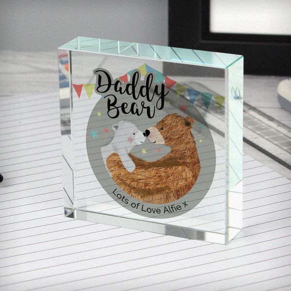 Modal Additional Images for Personalised Daddy Bear Crystal Token