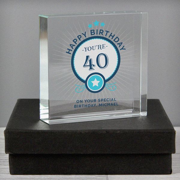 (image for) Personalised Birthday Large Crystal Token - Click Image to Close