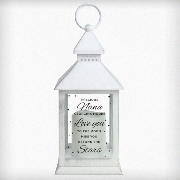Modal Additional Images for Personalised 'Miss You Beyond The Stars' White Lantern