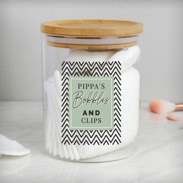 (image for) Personalised Relax Soak Unwind Glass Jar with Bamboo Lid - Click Image to Close