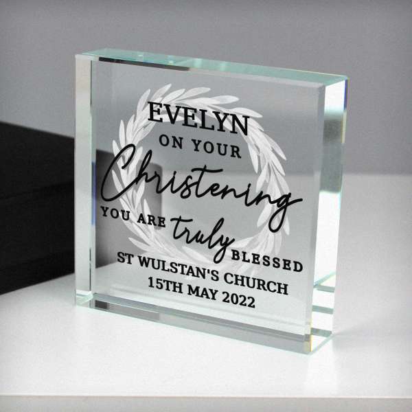 (image for) Personalised 'Truly Blessed' Large Crystal Token - Click Image to Close
