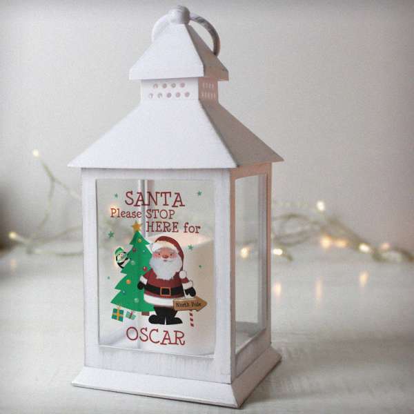 (image for) Personalised Santa White Lantern