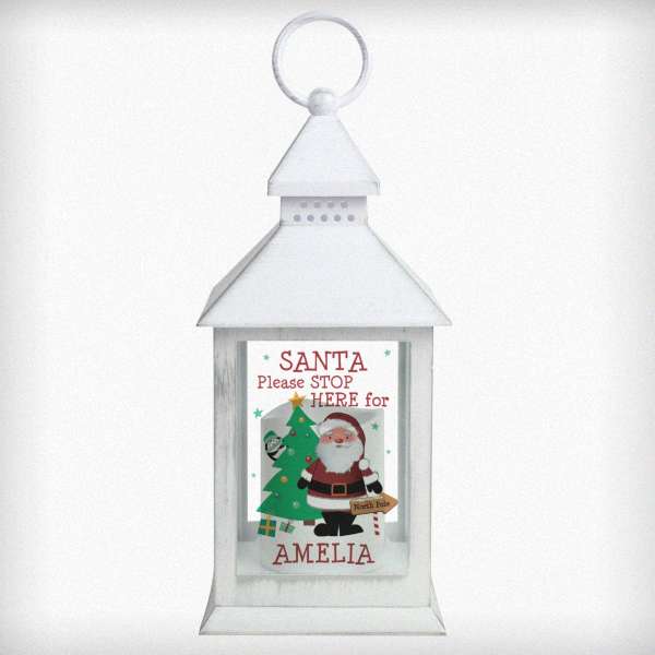 (image for) Personalised Santa White Lantern - Click Image to Close