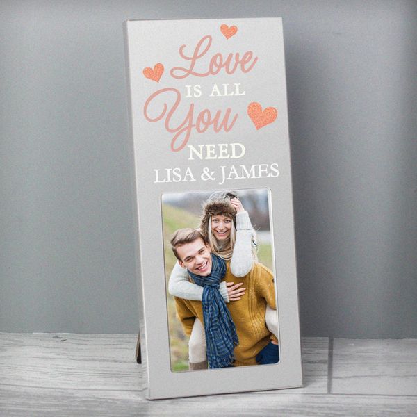 (image for) Personalised 'Love is All You Need' 2x3 Photo Frame - Click Image to Close