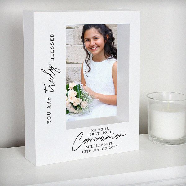 Modal Additional Images for Personalised 'Truly Blessed' First Holy Communion 7x5 Box Photo Frame