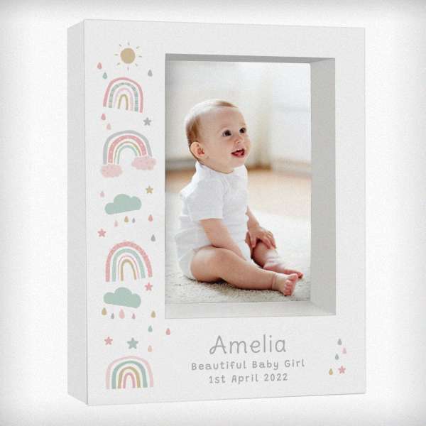 Modal Additional Images for Personalised Rainbow 5x7 Box Photo Frame
