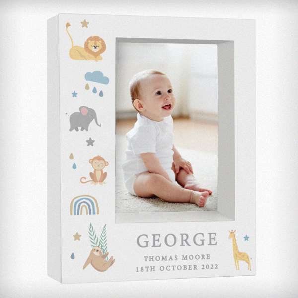 Modal Additional Images for Personalised Safari Animals 5x7 Box Photo Frame