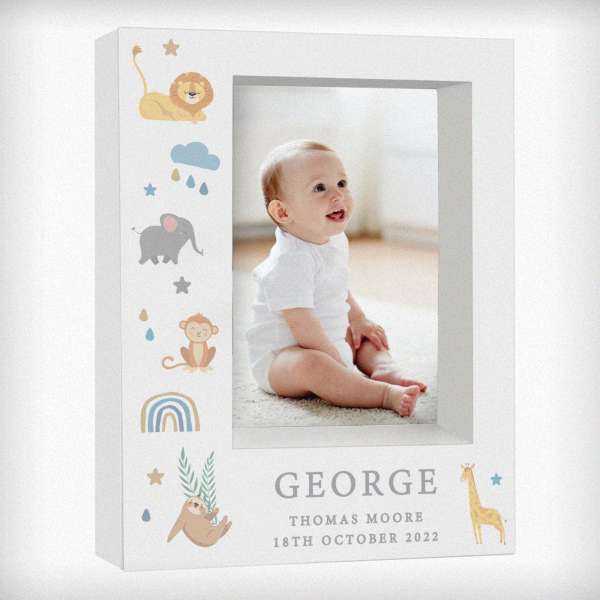 Modal Additional Images for Personalised Safari Animals 5x7 Box Photo Frame