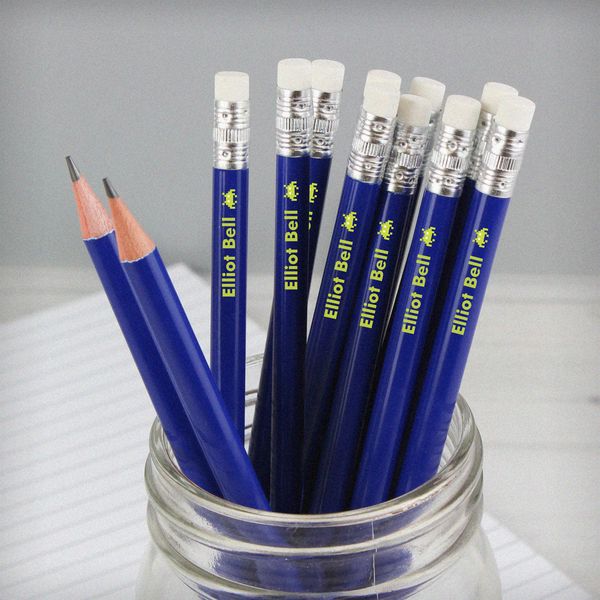 (image for) Personalised Alien Motif Blue Pencils - Click Image to Close