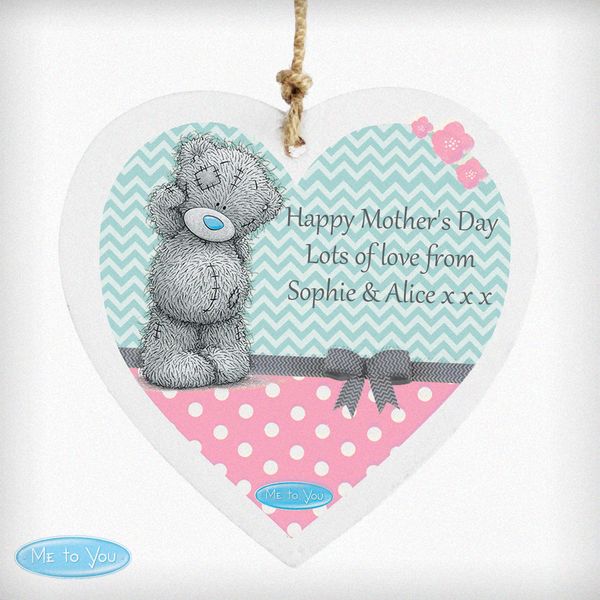 (image for) Personalised Me To You Pastel Belle Wooden Heart Decoration - Click Image to Close