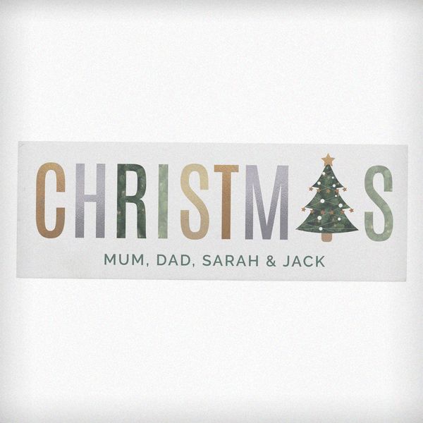 (image for) Personalised Christmas Wooden Block Sign - Click Image to Close