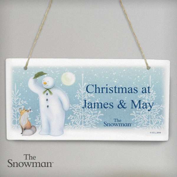 (image for) Personalised The Snowman Snow Wonder Wooden Sign - Click Image to Close