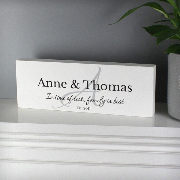 (image for) Personalised Family Wooden Block Sign - Click Image to Close