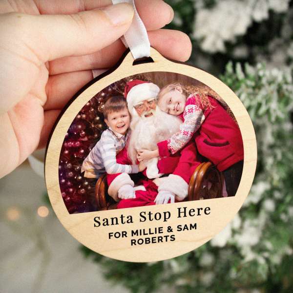 Modal Additional Images for Personalised Photo Upload Round Wooden Decoration
