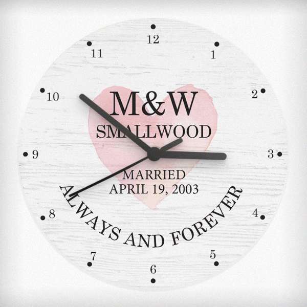 Modal Additional Images for Personalised Couples Wooden Clock