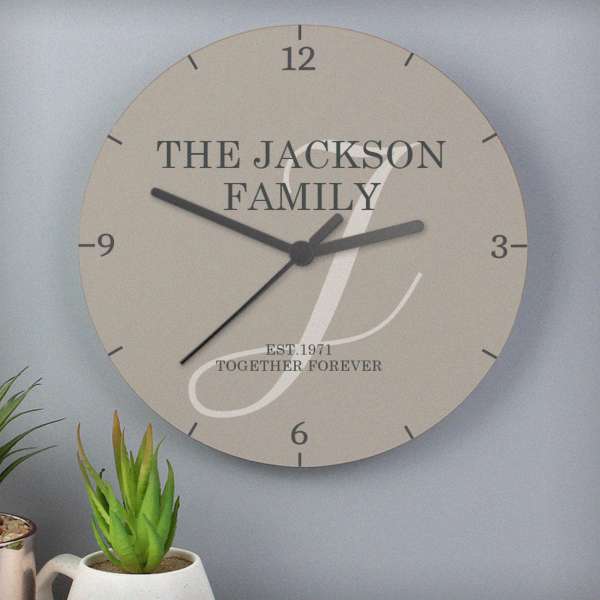 (image for) Personalised Family Wooden Clock - Click Image to Close