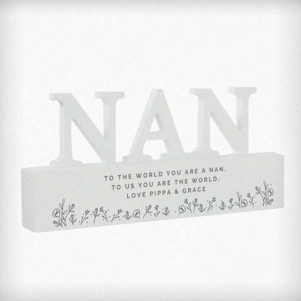 Modal Additional Images for Personalised Floral Wooden Nan Ornament