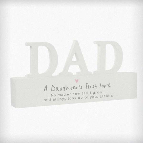 Modal Additional Images for Personalised A Daughters First Love Wooden Dad Ornament