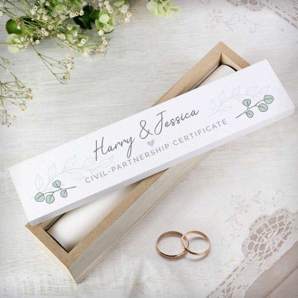 Modal Additional Images for Personalised Eucalyptus Wooden Certificate Holder