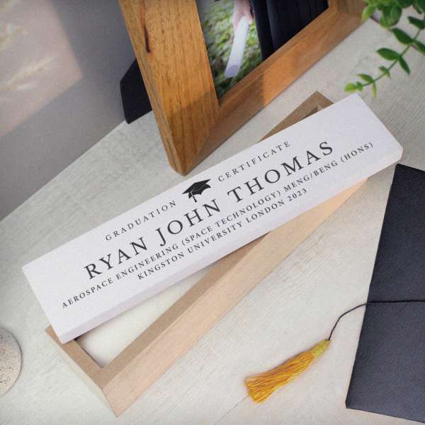 (image for) Personalised Graduation Wooden Certificate Holder - Click Image to Close