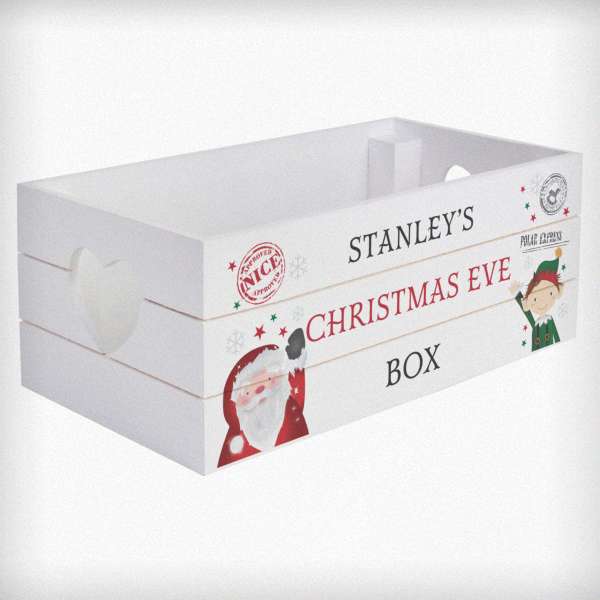 Modal Additional Images for Personalised Christmas White Wooden Crate