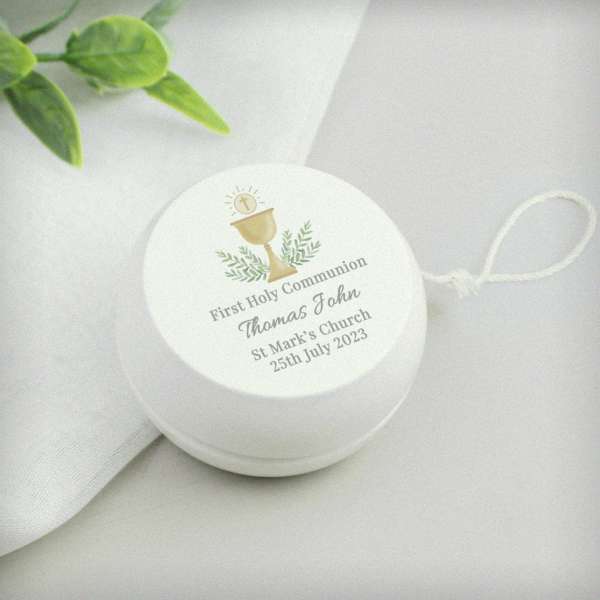 (image for) Personalised First Holy Communion Wooden Yoyo - Click Image to Close
