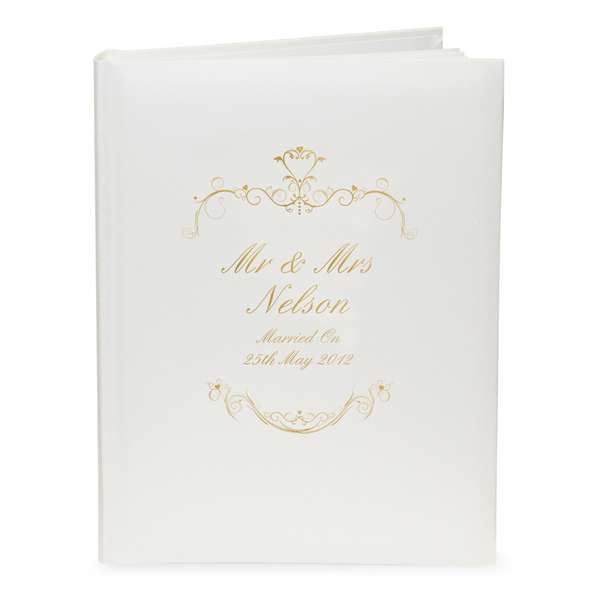 (image for) Personalised Gold Ornate Swirl Traditional Album - Click Image to Close