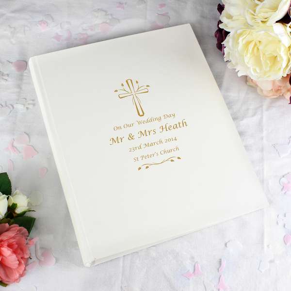 (image for) Personalised Gold Cross Traditional Album - Click Image to Close