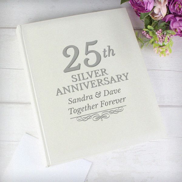 (image for) Personalised 25th Silver Anniversary Traditional Album - Click Image to Close