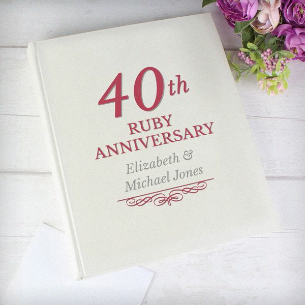 (image for) Personalised 40th Ruby Anniversary Traditional Album - Click Image to Close