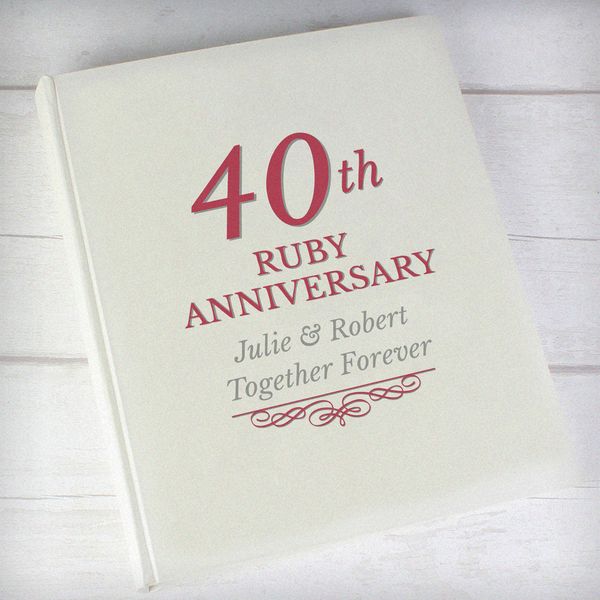 (image for) Personalised 40th Ruby Anniversary Traditional Album - Click Image to Close