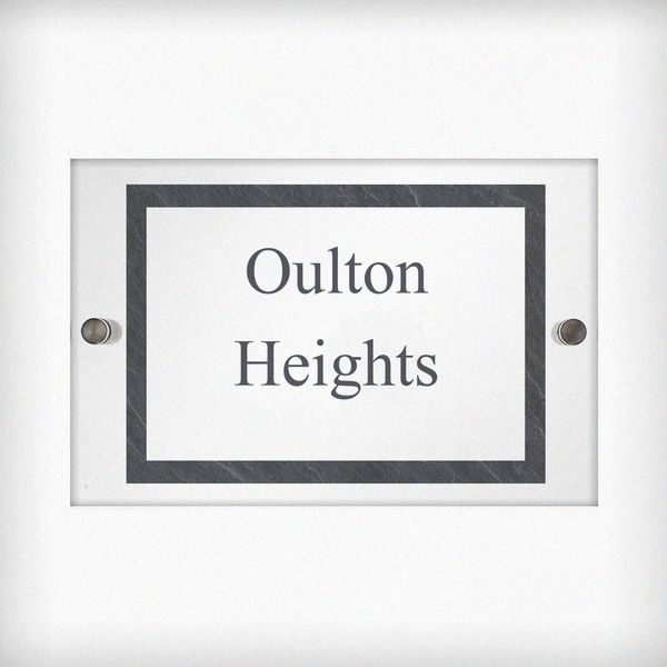Modal Additional Images for Personalised Slate Effect Acrylic House Sign