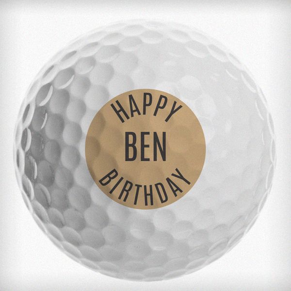 (image for) Personalised Happy Birthday Golf Ball - Click Image to Close